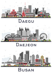 Daejeon, Busan and Daegu South Korea City Skylines Set.