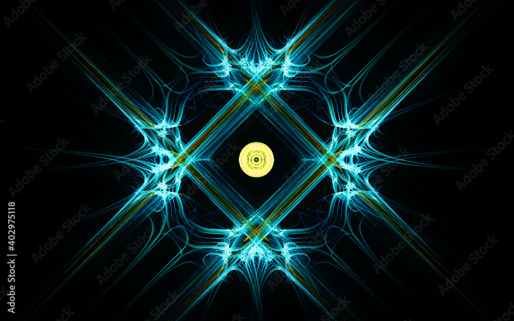 Fototapete abstract illustration background image patterns in the form of lines and geometric shapes intersecti