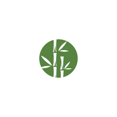 Naklejka premium Bamboo Logo Template vector icon illustration design