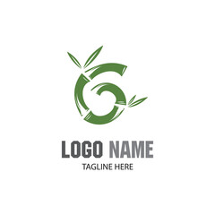 Fototapeta premium Bamboo Logo Template vector icon illustration design