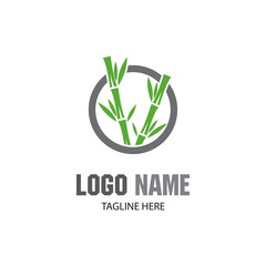Bamboo Logo Template vector icon illustration design