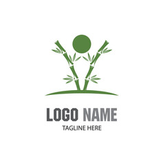 Bamboo Logo Template vector icon illustration design