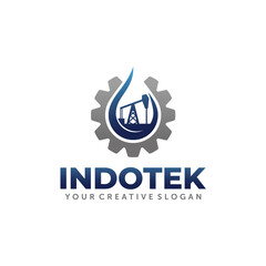 Gas and Oil Logo. Energy Logo Design Vector