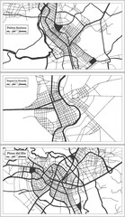 Sagua La Grande, Pinar del Rio and Palma Soriano Cuba City Map Set.