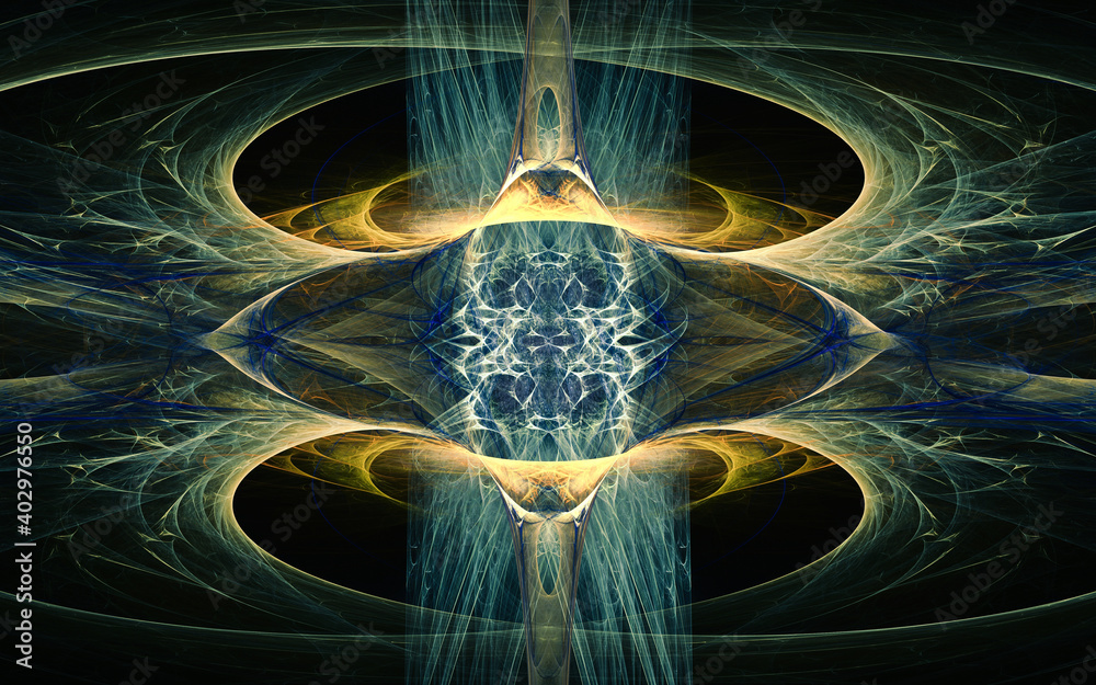Fototapete digital generated image in the form of abstract geometric shapes of various shades and colors for us