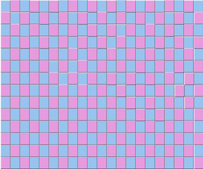 Light blue and pink ceramic wall tile