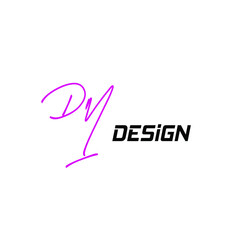 DM d m Initial handwriting creative fashion elegant design logo Sign Symbol template vector icon