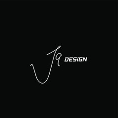 JA j a Initial handwriting creative fashion elegant design logo Sign Symbol template vector icon