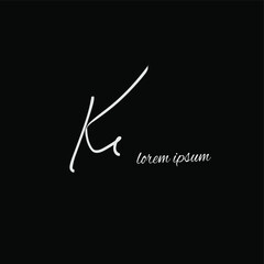 KC K C Initial handwriting creative fashion elegant design logo Sign Symbol template vector icon