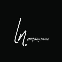 LN L N Initial handwriting creative fashion elegant design logo Sign Symbol template vector icon © ginziro