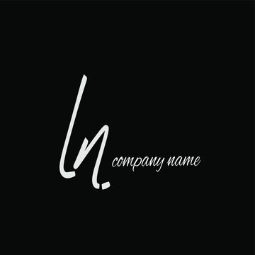 LN L N Initial handwriting creative fashion elegant design logo Sign Symbol template vector icon