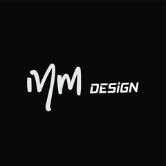 MM M M Initial handwriting creative fashion elegant design logo Sign Symbol template vector icon