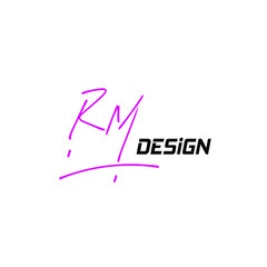 Obraz premium RM r m Initial handwriting creative fashion elegant design logo Sign Symbol template vector icon