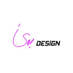 SM s m Initial handwriting creative fashion elegant design logo Sign Symbol template vector icon