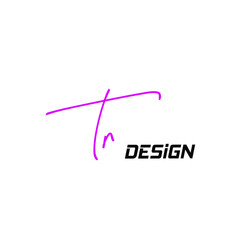 TR t r Initial handwriting creative fashion elegant design logo Sign Symbol template vector icon