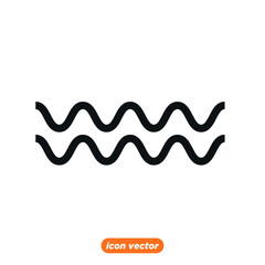 Ocean, sea waves icon template color editable. wave symbol vector illustration for graphic and web design.