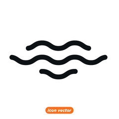 Ocean, sea waves icon template color editable. wave symbol vector illustration for graphic and web design.