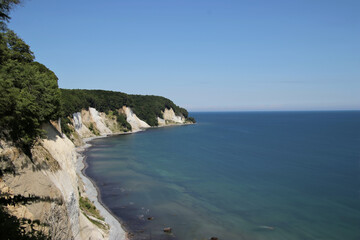Fototapeta na wymiar famous chalk cliffs on Rugen island in Germany
