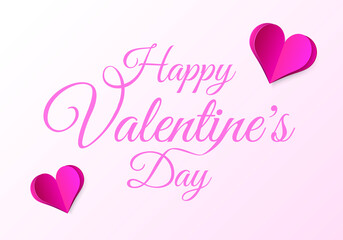 High Quality Paper Shape of Heart on Gradient Background . Poster of Love for your Design . Isolated Vector Elements