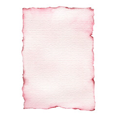 Obraz premium A sheet of old romantic pink paper. Handmade watercolor closeup illustration. For design concepts of mail, correspondence, message, background, template, greeting card, invitation.