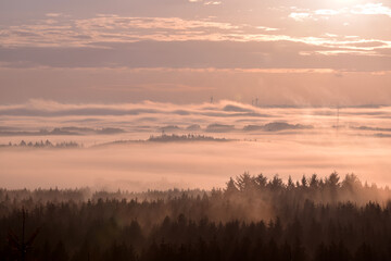 Morgennebel über dem Hunsrück