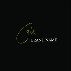 gk hands handwritten logo for identity