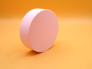 round shape. Pastel-colored display composition for background For advertising work And promoting products