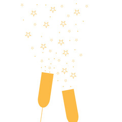 Celebration with glass banner template