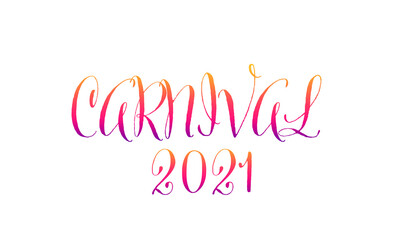 Carnival 2021 - Banner, bunte Schrift
