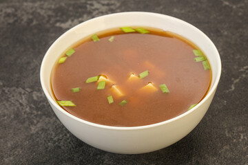 Japanese tradtitional Miso soup with tofu