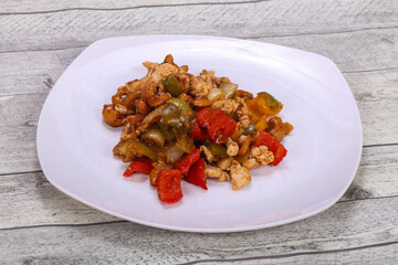 Roasted pork with vegetables