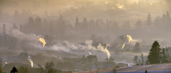 village in Poland drowning in smog from coal-fired stoves