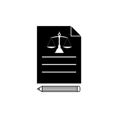 Legal document icon isolated on white background
