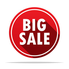 Big sale round sign vector isolated illustration