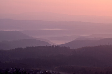 Herbstmorgen über dem Hunsrück