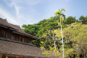 Local Thai old brick house