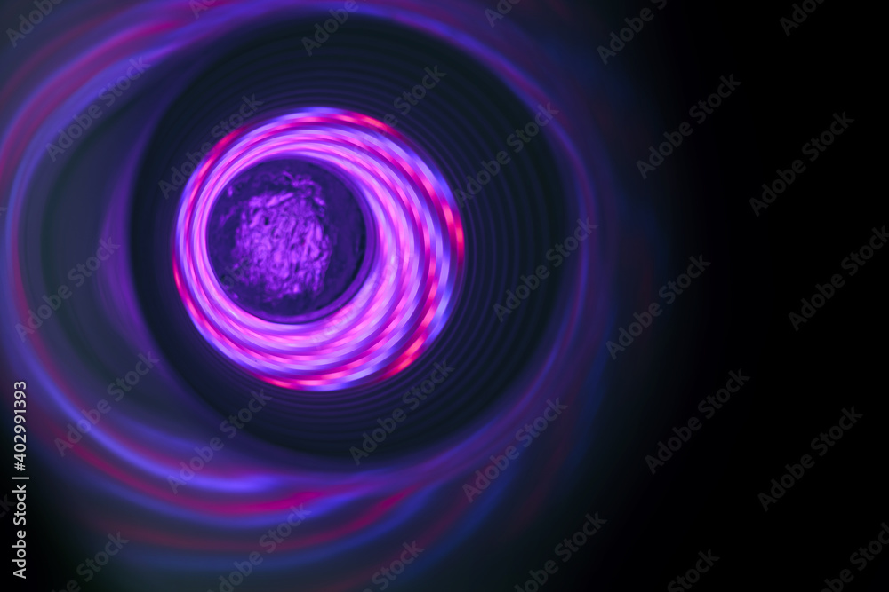 Aufkleber Abstract swirl tunnel with purple light on a background pattern textured for design.