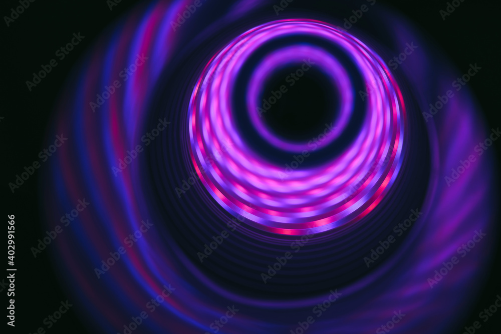 Leinwandbilder beautiful abstract swirl tunnel with violet light on a background pattern textured for design.