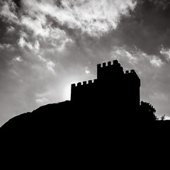 Obraz premium The Consul's castle in the Genoese fortress in Sudak, Crimea.