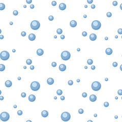 Water bubbles seamless pattern - cartoon abstract nautical seamless digital paper, vector cute simple undersea background for kids textile, scrapbooking, wrapping paper
