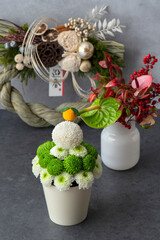 正月飾り　しめ飾り　鏡餅