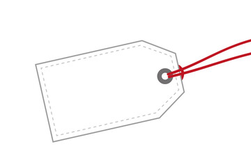 white promotion label blank tag with copy space on white background vector illustration EPS10