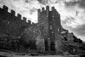 St. George's tower of the Genoese fortress in Sudak, Crimea.