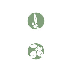 Eucalyptus leaves logo vector template design illustration