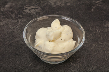 Caesar cream sauce with parmesan and herbs