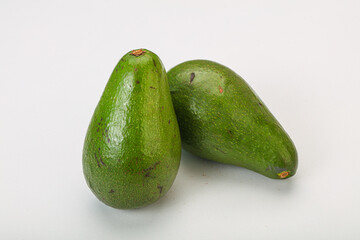 Two ripe exotic avocado vegetable
