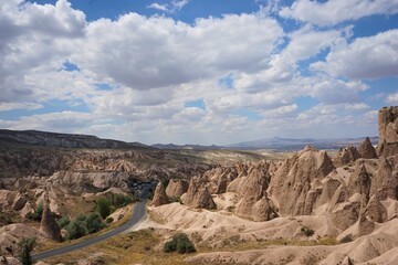 Aerial view of Devrent valley in Cappadocia, Turkey
