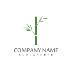 Fototapeta premium Bamboo Logo Template vector icon illustration design