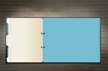 open notebook with pages