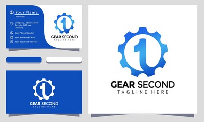 Gear Second logo vector, repair service logo design, modern logo, Logo Designs Vector Illustration Template